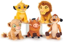 Re Leone Lion King Set 5 Peluches Simba Nala Pumbaa Timon 30Cm Original Disney