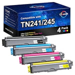 Uniwork Compatible Toner Cartridges for Brother TN-241/245 for Brother DCP-9020CDW DCP-9015CDW HL-3140CW HL-3150CDW HL-3170CDW MFC-9330CDW MFC-9140CDN MFC-9340CDW MFC-9130CW (Package may vary)