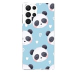 Coque pour Galaxy S23 ULTRA panda bleu