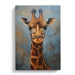 Giraffe Hard Edge Painting Art Canvas Print for Living Room Bedroom Home Office Décor, Wall Art Picture Ready to Hang, 30x20 Inch (76x50 cm)