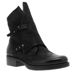 Boots femme cuir noir