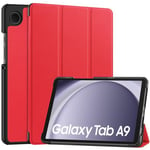 samsung Samsung Galaxy Tab A9 X115 Tri-Fold PU Case Red