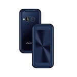 Logicom - Mobile à Clapet Double Sim Le Fleep 450 avec Bluetooth, Écran 1,77’’, Mémoire 48 Go, Batterie de 1000 mAh, Autonomie Jusqu’à 7 Jours en Veille, avec Fonction Torche - Bleu