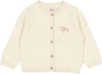 Wheat Knit Cardigan Suzy Embroidery Cloud Melange