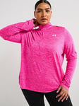 UNDER ARMOUR Womens Training Plus Size Tech Twist 1/2 Zip - Pink, Pink, Size Xl, Women