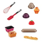 Tefal Lot de moules à gâteaux Creabake, Moule à baguette, Revêtement antiadhésif, Démoulage facile, Cuisson parfaite, Ustensiles de cuisine silicone Ingenio