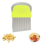 Natudeco Coupe-pommes de terre Couteau à trancher les pommes de terre Coupe ondulée Oignons Fruits Chip Cutter Lame en acier inoxydable améliorée Hachoir à légumes et trancheuse à frites