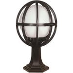 Wellhome - Lampadaire Globe abat-jour droit blanc pour extérieur, abs, noir, 30x30x50, douille e 27 Max 60 w - Noir