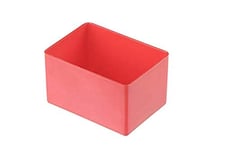 Hünersdorff Boîte de rangement en polystyrène résistant aux chocs (PS), dimensions : 75 x 54 x 45 mm, couleur : rouge