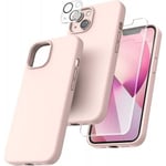 3in1 Gummibelagt Stilrent Skal iPhone 13 Mini - Rosa