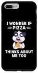 Coque pour iPhone 7 Plus/8 Plus Adorable panda kawaii I Wonder If Pizza Thinks About Me Too