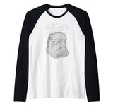 Star Wars Stormtrooper Mask Light Raglan Baseball Tee