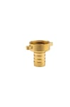 GARDENA Brass Hose Fitting 2 Parts: Screw-Quality Brass, 33.3 mm (G 1 ") - Thread, For 19 mm (3/4") - Tubing (7141-20)