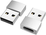 nonda Adaptateur USB C Femelle vers USB Mâle (Paquet de 2), Adaptateur USB-C femelle vers USB mâle, USB Type C femelle vers USB OTG pour MacBook Air 2017/2015, ordinateurs portables, Chargeurs Muraux