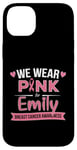 Coque pour iPhone 14 Plus Ruban rose, nous portons du rose pour Emily, soutien du cancer du sein