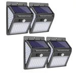 Dermopatch Luz solar LED luz solar al aire libre con sensor de movimiento PIR para la decoración del camino del jardín 144LEDs4pcs luz de pared solar a prueba de agua