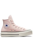 Converse Womens Lift City Kicks High Tops Trainers - Pink, Pink, Size 6, Women