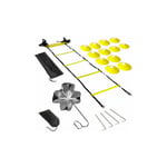 -Speed Agility Training Kit Agility Ladder Fotbollsstege med 12 steg med 12 koner och 4 stakar Fotbollsträningsutrustning Speed Agility Training