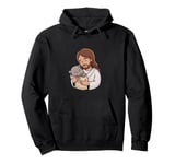 Moo Deng Jesus and the Adorable Hippo of Hope Pullover Hoodie