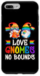 Coque pour iPhone 7 Plus/8 Plus LGBT, couples de nains de jardin, couleurs arc-en-ciel