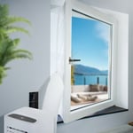 Ecd Germany - Joint de Fenêtre pour Climatiseurs Mobiles et Sèche-linge à Évacuation, 400 cm, Hot Air Stop à Fixer sur les Fenêtres/de Toit, Pas
