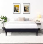 King of Dreams Sommier 120x200 cm Tapissier déhoussable Housse Lavable Noir + Pieds en 20 cm 2 x 13 Lattes - Anna- revetement