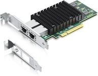 10G NIC,Double Ports RJ45,Carte réseau Ethernet,10GbE CNA,Spec égal à X540-T2,avec contrôleur Intel X540,supporte Windows Server/Linux/VMware (ne supporte Pas Mac)