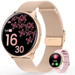 RifePhi 2024 Montre Connectée Femme avec Appel Bluetooth, écran HD 1,39'' HD Smartwatch, SpO2/Cycle Menstruel/Moniteur de Sommeil/IP68/Cardiofréquencemètre Tension/100+ Modes Sport pour iOS Android