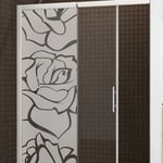 Ambiance-sticker - Film Fenêtre Anti Regard Occultant - roses - Stickers Autocollant Brise-Vue pour Vitre & Porte de Douche - 150x45cm