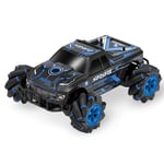 XIAOKUKU Voiture télécommandée sans Fil RC, 4WD 360 ° dérive télécommande Jouet Camion Tout-Terrain 2.4G Geste Induction Voiture de Course Tout-Terrain avec lumière et Musique,Bleu