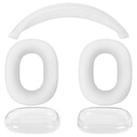 Plliocse Silicone Case Cover for AirPods Max, Soft Silicone & TPU Protective Cover, Airpods Max Headphones Case for Anti-Fingerprint, Anti-Scratch & Anti-Dust (White)