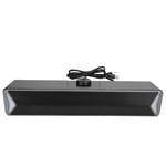 Soundbar, Home Desktop Mini Subwoofer, high volume 4D stereo Subwoofer, USB Soundbar with 3.5mm audio interface, Home Audio Speaker (Black)