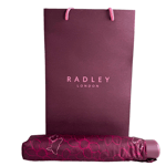 Radley Autumn Florals Dark Red Compact Handbag Umbrella In Radley Bag - New