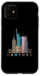 Coque pour iPhone 11 New York City Skyline Statue de la Liberté