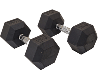 Urban Fitness PRO Hex Dumbbell - Rubber Coated (Pair) X2 15 KG