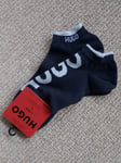 2 Pairs Genuine HUGO BOSS 43-46 ,UK 9-11 Navy Mens LOW CUT socks 50468111  HB1