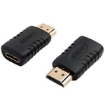 PremiumCord Adaptateur Mini HDMI - Contacts plaqués Or - Mini HDMI Femelle vers HDMI mâle - pour Full HD 1080p, 3D - Couleur : Noir