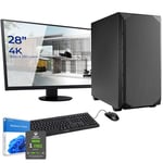 Sedatech Pack PC Professionnel Silent • Intel i9-11900KF • RTX4060 • 64Go RAM • 1To SSD M.2 • 2To HDD • Windows 11 • Moniteur 28