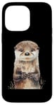 Coque pour iPhone 14 Pro Max Aquarelle Otter Baby