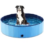 Piscine Pliable pour Chiens Animaux de Compagnie et Enfants Baignoire Bassin de Baignade Pataugeoire Portable en pvc Antidérapant Tub de Chien et