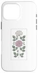 Coque pour iPhone 16 Pro Max Rose florale botanique, style minimaliste, roses d'amour