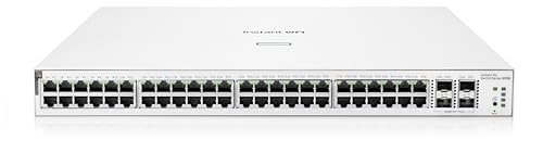 HPE Networking Instant On Switch Series 1930 48-Port Gb Smart-managed Layer 2+ Ethernet Switch with PoE | 48x 1G | 4x SFP+ | 48x CL4 PoE 370W | UK Cord (JL686B#ACC)