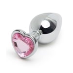 Lovehoney Plug anal bijou coeur Secret Shine rose medium