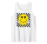 Melting Yellow Smile Peace Smiling Melted Dripping Face Cute Tank Top