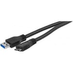 No Name Câble micro USB3 B Male - A 1.80m