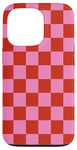 iPhone 13 Pro Red Pink Checkered Pink Red Checkered Pink and Red Checkered Case