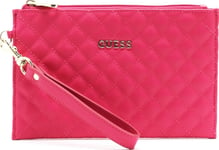 Guess Guess, Holdall, Eco-Skinn, Veske, Vattert Effekt Og Mansjetter, Fuchsia, 23 X 15 X 1,5 Cm For Kvinner