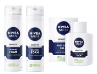 TRIO Nivea Men Sensitive 1x Post Shaving Balm 100ml +2x  Shaving Foam 200ml