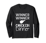 GG-Gamer Winner-Chicken Dinner Winning-Battle-Royale Long Sleeve T-Shirt