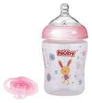 Nûby ID68057 Biberon avec Tétine Anti-Coliques/2 Sucettes